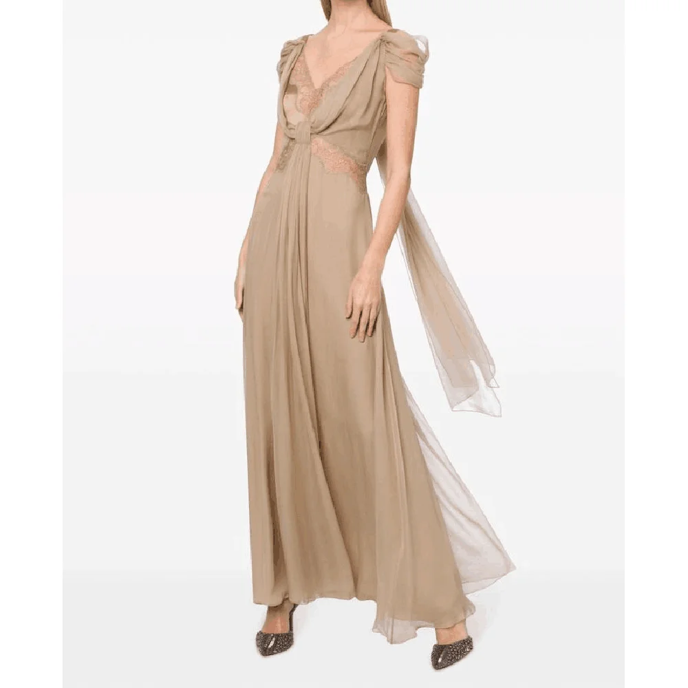 Simple Evening Dresses Women V Neck Short Sleeves High Quality Floor Length Formal Occasion Special Event Banquet Celebrity Gown
Simple Evening Dresses Women V Neck Short Sleeves High Quality Floor Length Formal Occasion Special Event Banquet Celebrity Gown
