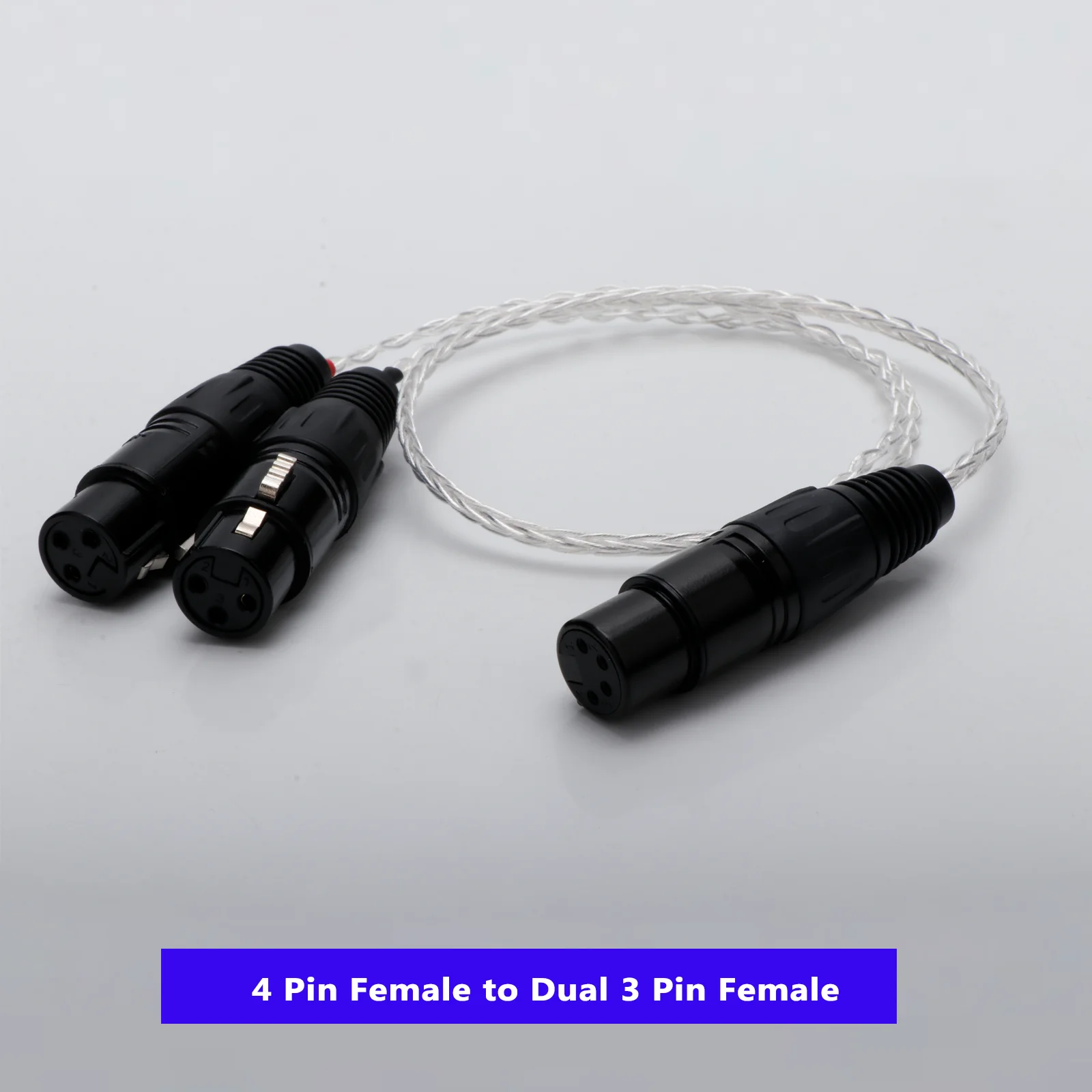 HIFI 8Core Cable Two 3-pin XLR Female to 4 pin XLR Female Balanced Audio Adapter
HIFI 8Core Cable Two 3-pin XLR Female to 4 pin XLR Female Balanced Audio Adapter