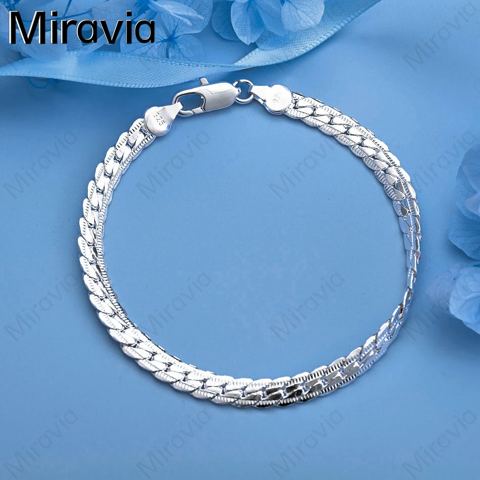 Miravia 925 Sterling Silver Side Chain Car Flower Flat Bracelet Fashion Charm Woman Wedding Gift Party Jewelry
Miravia 925 Sterling Silver Side Chain Car Flower Flat Bracelet Fashion Charm Woman Wedding Gift Party Jewelry
