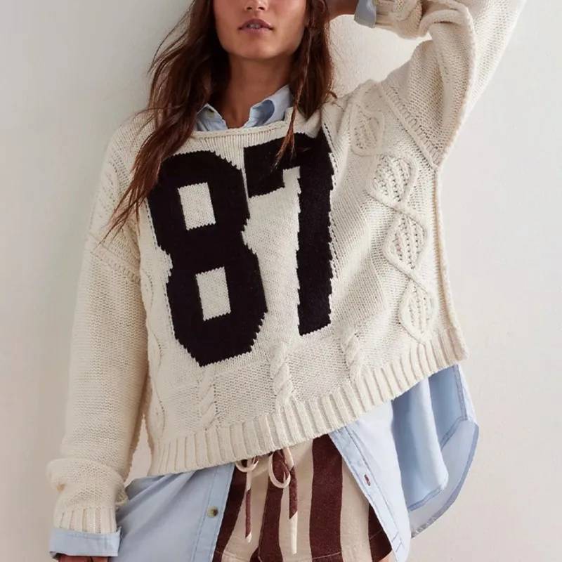 2025 New Winter Women's Knitted Sweater Digital knitting Round Neck & Loose Size Pullover Warm & Versatile for Daily Sweaters
2025 New Winter Women's Knitted Sweater Digital knitting Round Neck & Loose Size Pullover Warm & Versatile for Daily Sweaters