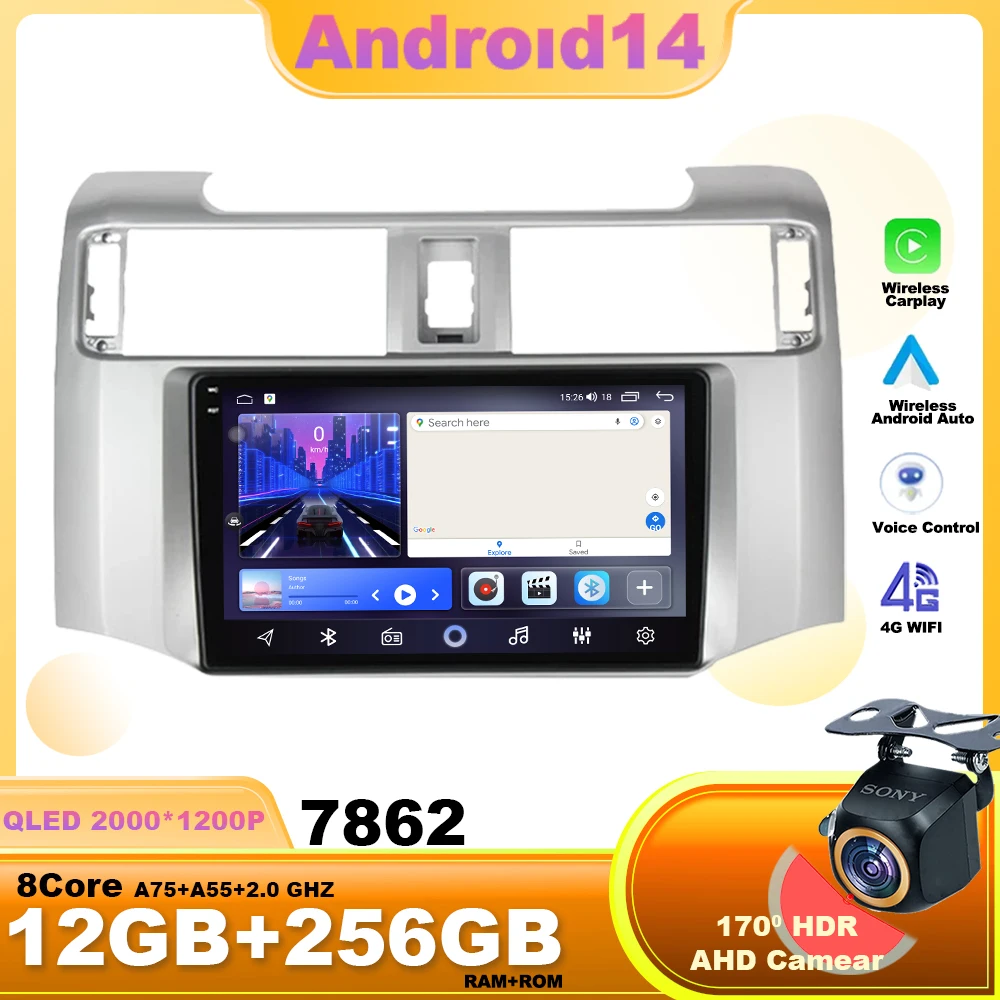 Android 14 Car Radio For Toyota 4Runner 5 N280 2009 - 2020 Wireless Carplay Stereo Multimedia Video Player Navigation GPS 4G
Android 14 Car Radio For Toyota 4Runner 5 N280 2009 - 2020 Wireless Carplay Stereo Multimedia Video Player Navigation GPS 4G