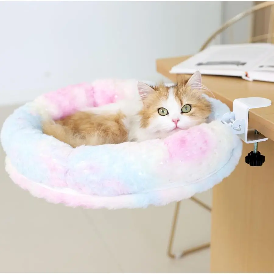 Desk Bed, Cat Perch for Home Office, 360Rotating amp Adjustable Shelf, Removable Comfortable Soft Pet Nest Bed, Modern Unique Ki
Desk Bed, Cat Perch for Home Office, 360Rotating amp Adjustable Shelf, Removable Comfortable Soft Pet Nest Bed, Modern Unique Ki