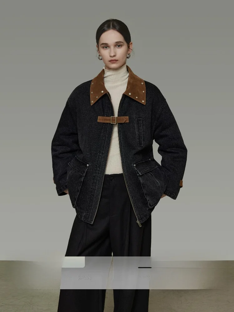 Retro Color Block Denim Jacket Women's Spring 2026 New Loose Slimming High-End Feeling Top Cotton Commute Style Zipper Sleeve
Retro Color Block Denim Jacket Women's Spring 2026 New Loose Slimming High-End Feeling Top Cotton Commute Style Zipper Sleeve