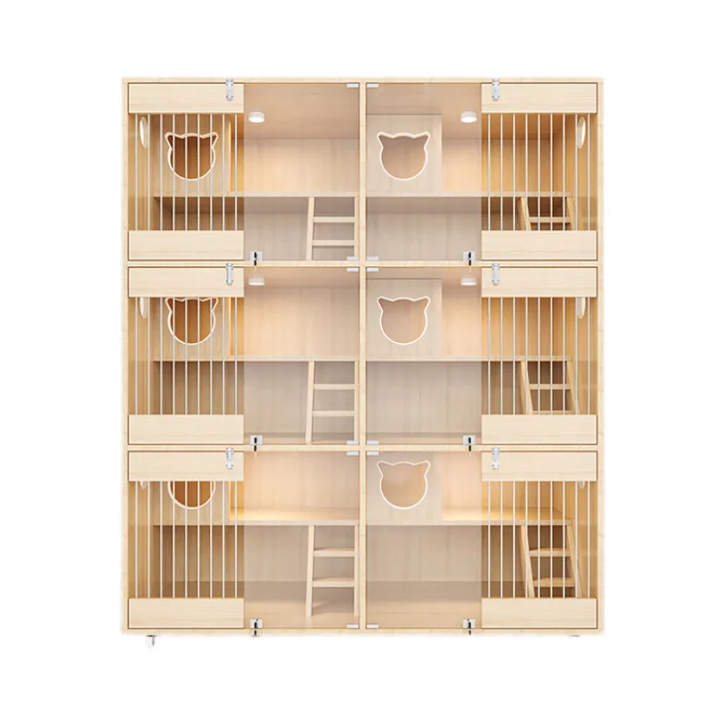 Solid wood cat cabinet luxury household villa large house three-layer foster cage
Solid wood cat cabinet luxury household villa large house three-layer foster cage