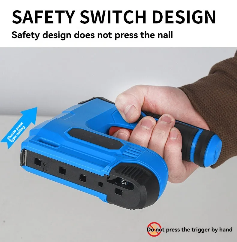 Cordless Electric Straight Nail Gun Wireless Lithium Portable Woodworking Code Nail Gun for Household Small Projects
Cordless Electric Straight Nail Gun Wireless Lithium Portable Woodworking Code Nail Gun for Household Small Projects