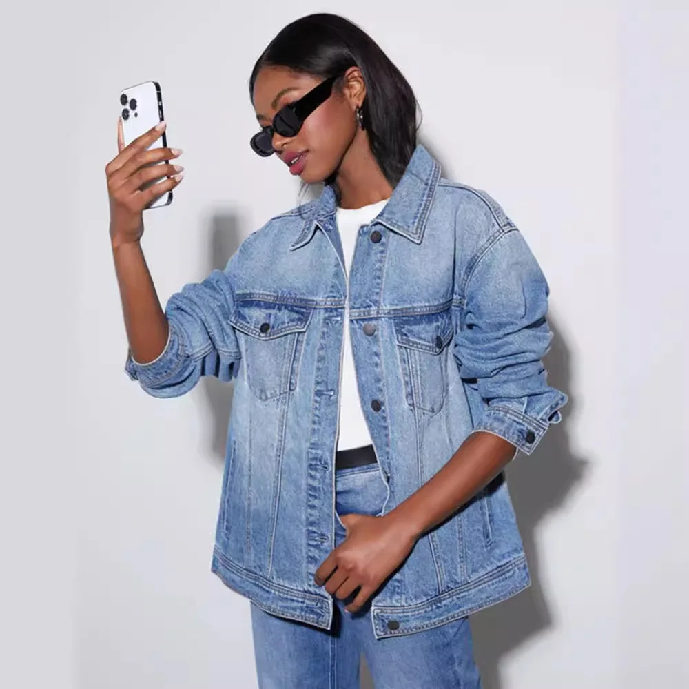 Women's Casual Loose Denim Jacket 2026 Trend Washed Spring Autumn Top Fashion Comfortable Loose Fit Denim Jacket
Women's Casual Loose Denim Jacket 2026 Trend Washed Spring Autumn Top Fashion Comfortable Loose Fit Denim Jacket