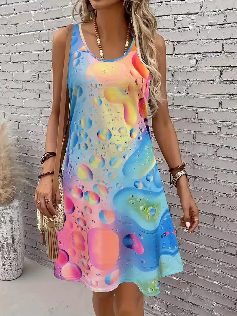 Women Tank Dress Boho Sexy Sleeveless O-Neck Loose Casual A-Line Dress Vintage Floral Print Beach Party Tank Dress
Women Tank Dress Boho Sexy Sleeveless O-Neck Loose Casual A-Line Dress Vintage Floral Print Beach Party Tank Dress