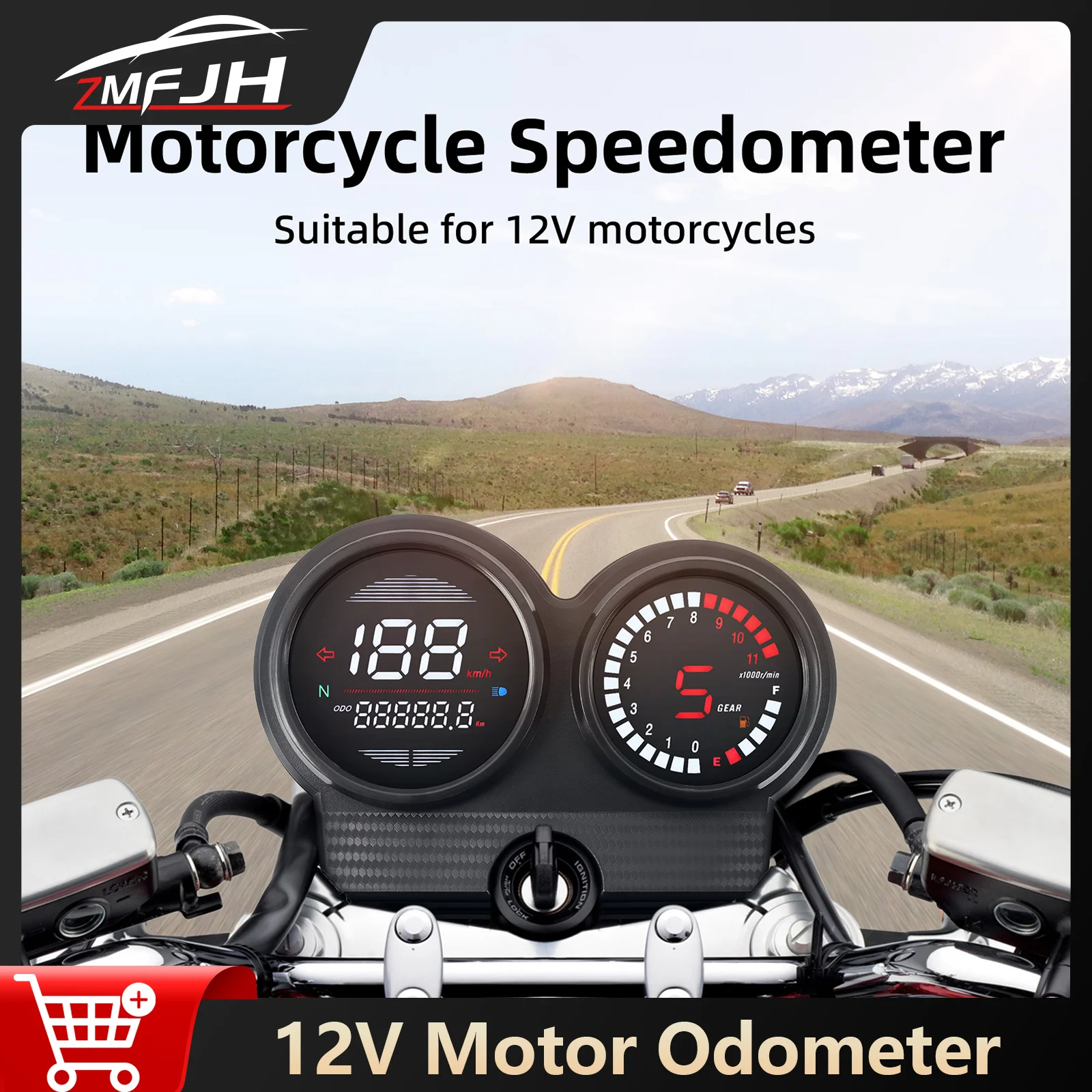 Digital Motorcycle Speedometer Fuel Level RPM Odometer Gear Speed Instrument Panel With Turn Signal Light Waterproof Tachometer
Digital Motorcycle Speedometer Fuel Level RPM Odometer Gear Speed Instrument Panel With Turn Signal Light Waterproof Tachometer