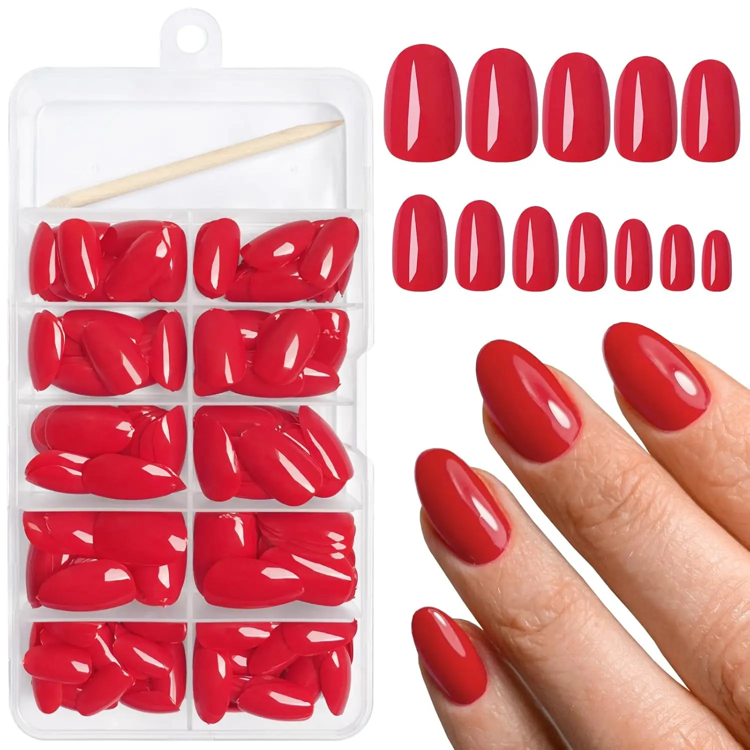 Oval Press on Nails Short Fake Nails 240pcs Bright Red Almond False Nails Full Cover Acrylic for Women Girls with Adhesive Tabs
Oval Press on Nails Short Fake Nails 240pcs Bright Red Almond False Nails Full Cover Acrylic for Women Girls with Adhesive Tabs