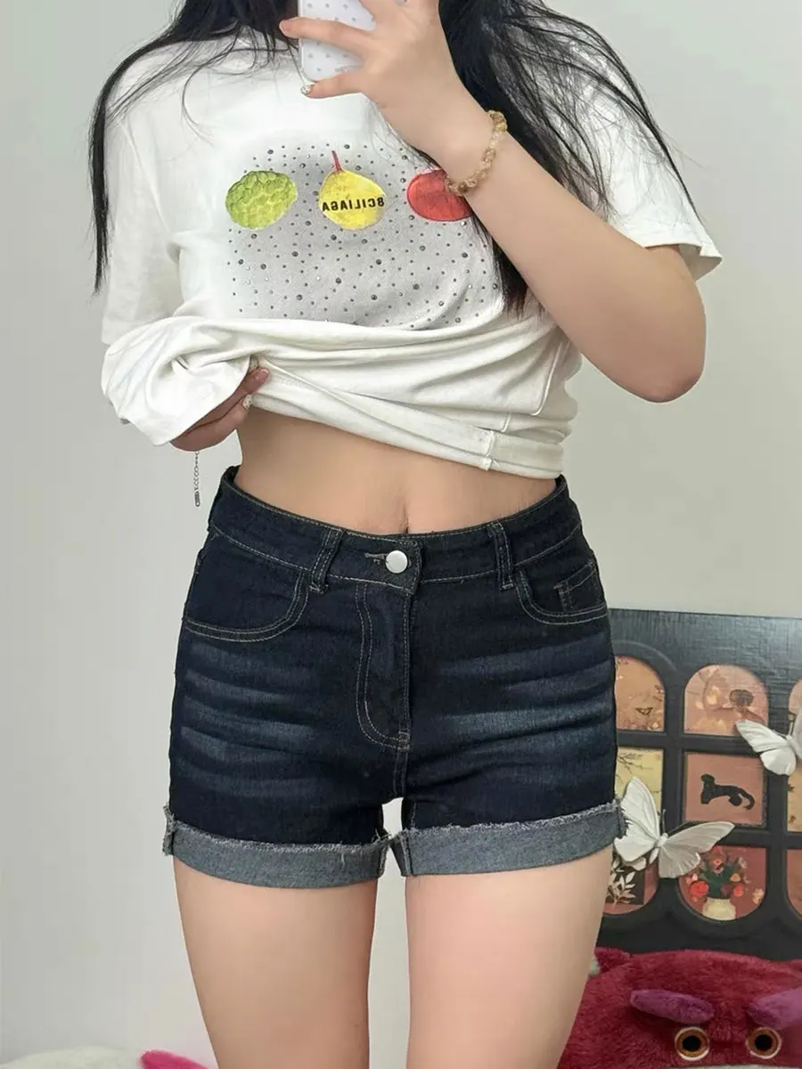 High Waist Slimming Blue Denim Shorts Women's Summer Thin Straight Leg Elastic Jeans High Waist Retro American Style plus Size
High Waist Slimming Blue Denim Shorts Women's Summer Thin Straight Leg Elastic Jeans High Waist Retro American Style plus Size