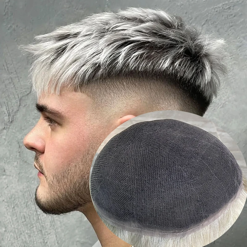Undetectable French Full Lace Natural Hairline Mens 1BT60R Toupee Wig Durable Ombre Platinum Blonde Asian 100% Human Hair System
Undetectable French Full Lace Natural Hairline Mens 1BT60R Toupee Wig Durable Ombre Platinum Blonde Asian 100% Human Hair System