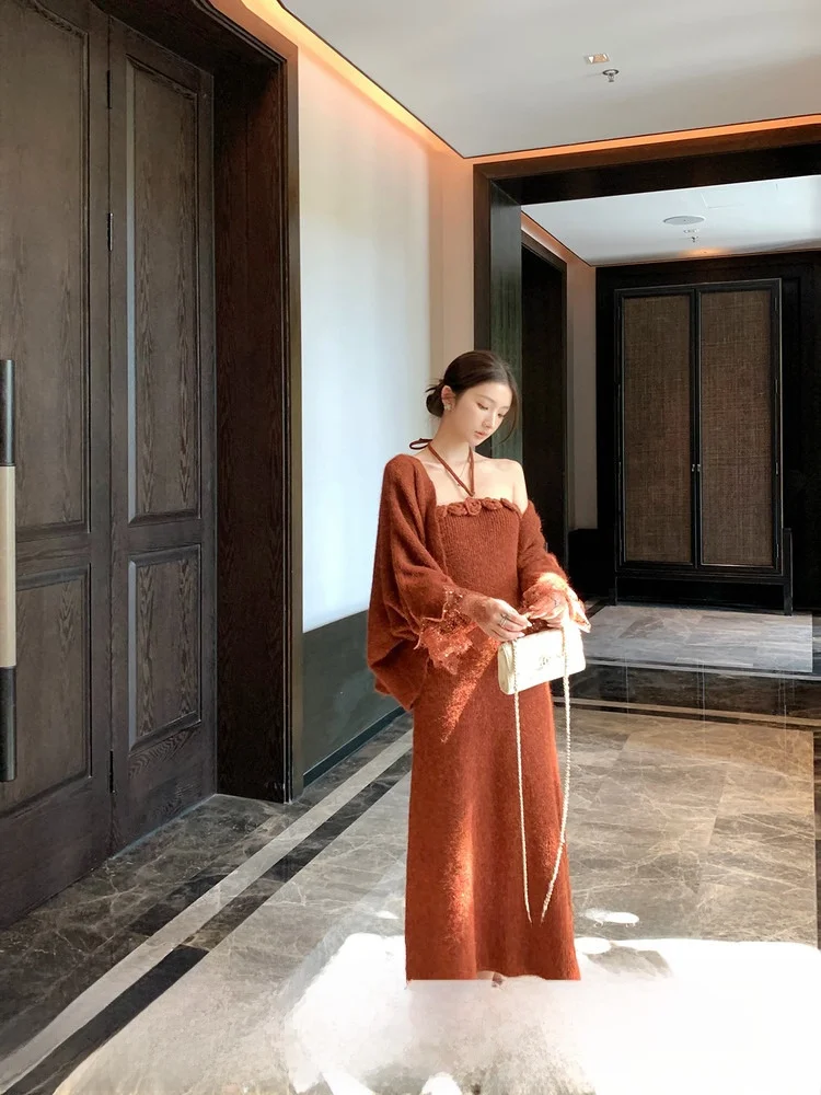 YOLI Zhang Yuli: Свободный вязаный шерстяной свитер для женщин, осенне-зимний, оранжево-коричневый, повседневный, удобный, модный кардиган
YOLI Zhang Yuli: Свободный вязаный шерстяной свитер для женщин, осенне-зимний, оранжево-коричневый, повседневный, удобный, модный кардиган