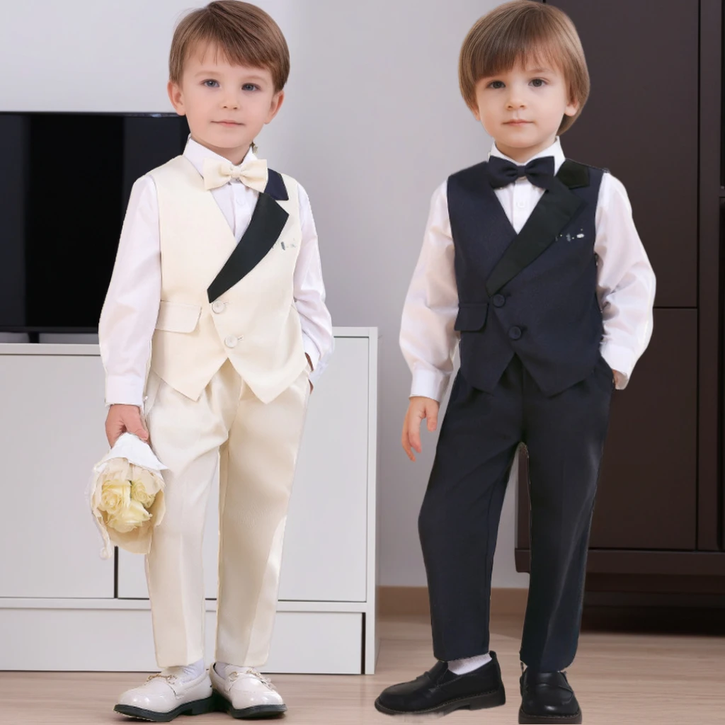 Boys Vest Suit Set Spring Summer Elegant Formal Child Weddings Blazer Outfit Fashion Embroidery Kids Piano Performance Costume
Boys Vest Suit Set Spring Summer Elegant Formal Child Weddings Blazer Outfit Fashion Embroidery Kids Piano Performance Costume