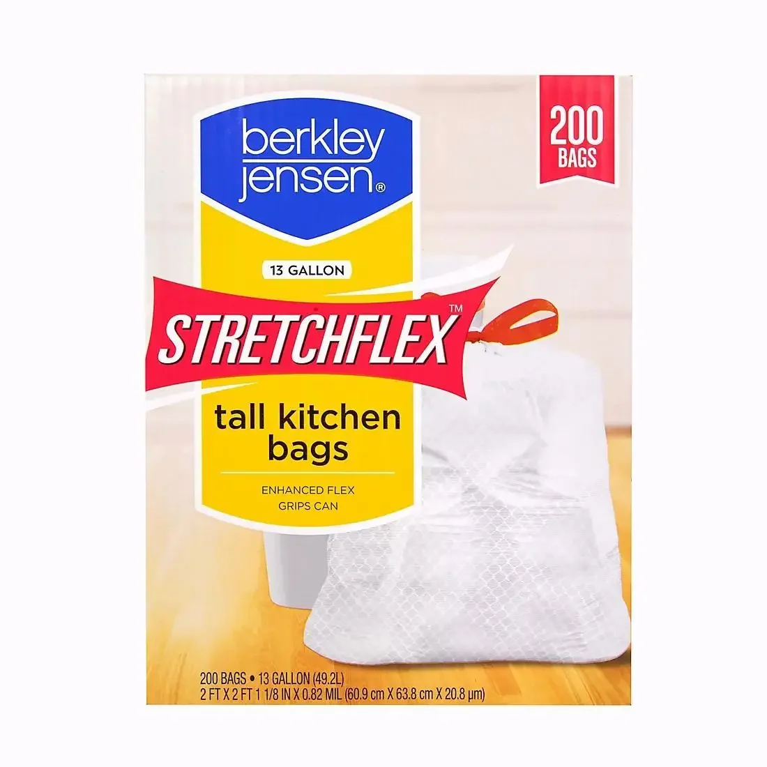 DDHOME 200 ct./13 gal - Berkley Jensen Stretchflex Tall Kitchen Bags
DDHOME 200 ct./13 gal - Berkley Jensen Stretchflex Tall Kitchen Bags