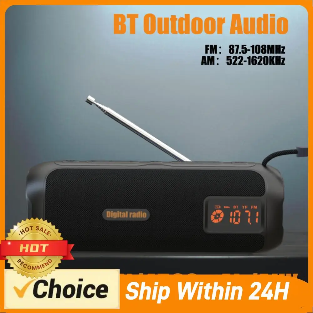 Wireless BT Speaker Portable Radio Support TF Card Rechargeable Radio for Home Outdoor
Wireless BT Speaker Portable Radio Support TF Card Rechargeable Radio for Home Outdoor