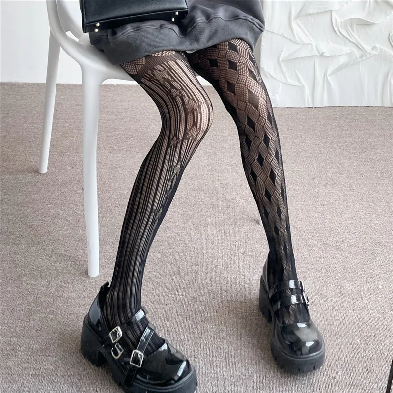 Women's Tight Clothing Asymmetric Black White Women's Fishnet Stockings Stars Hollowed Out Lolita Sexy Stockings Rhombus JK
Women's Tight Clothing Asymmetric Black White Women's Fishnet Stockings Stars Hollowed Out Lolita Sexy Stockings Rhombus JK