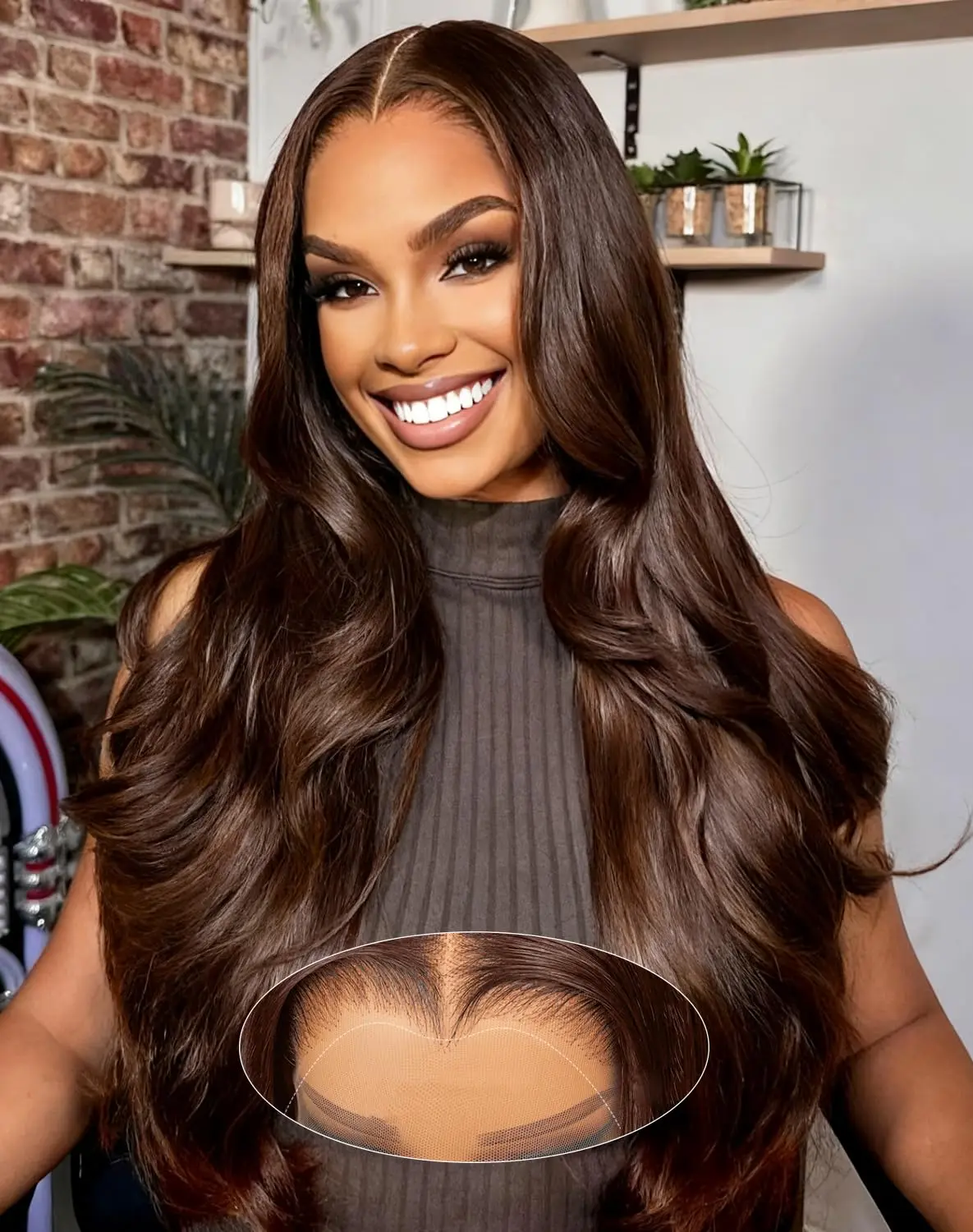 30 Inch Chocolate Brown Human Hair Wig, 13x6 Lace Front, Body Wave, Pre-Plucked M Hairline, 200 Density, Glueless for Women
30 Inch Chocolate Brown Human Hair Wig, 13x6 Lace Front, Body Wave, Pre-Plucked M Hairline, 200 Density, Glueless for Women