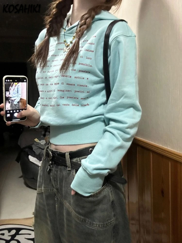 Y2k Aesthetic Letter Print Cropped Hoodie Women Streetwear Slim Fit Hooded Tops 2025 Harajuku Sweatshirt Casual Grunge Hoody
Y2k Aesthetic Letter Print Cropped Hoodie Women Streetwear Slim Fit Hooded Tops 2025 Harajuku Sweatshirt Casual Grunge Hoody