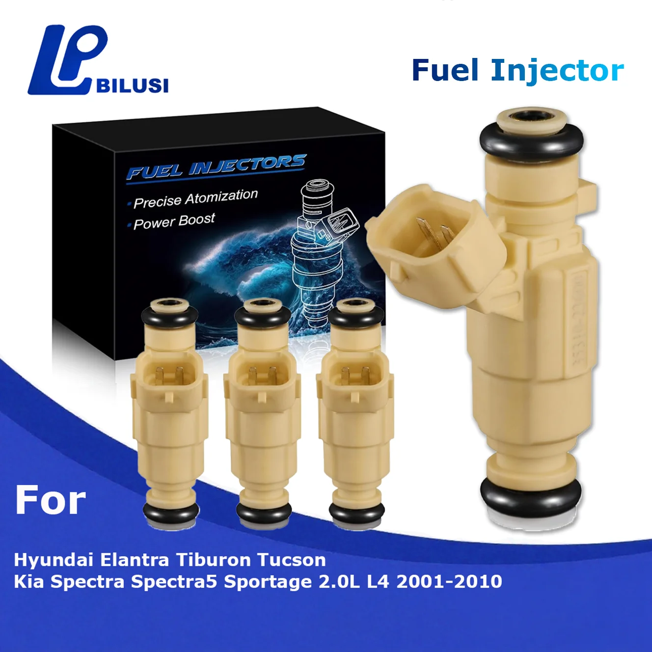 Bilusi Upgraded 35310-23600 Fuel Injectors For Hyundai Elantra Tiburon Tucson For Kia Spectra Spectra5 2.0L L4 2001-2010
Bilusi Upgraded 35310-23600 Fuel Injectors For Hyundai Elantra Tiburon Tucson For Kia Spectra Spectra5 2.0L L4 2001-2010