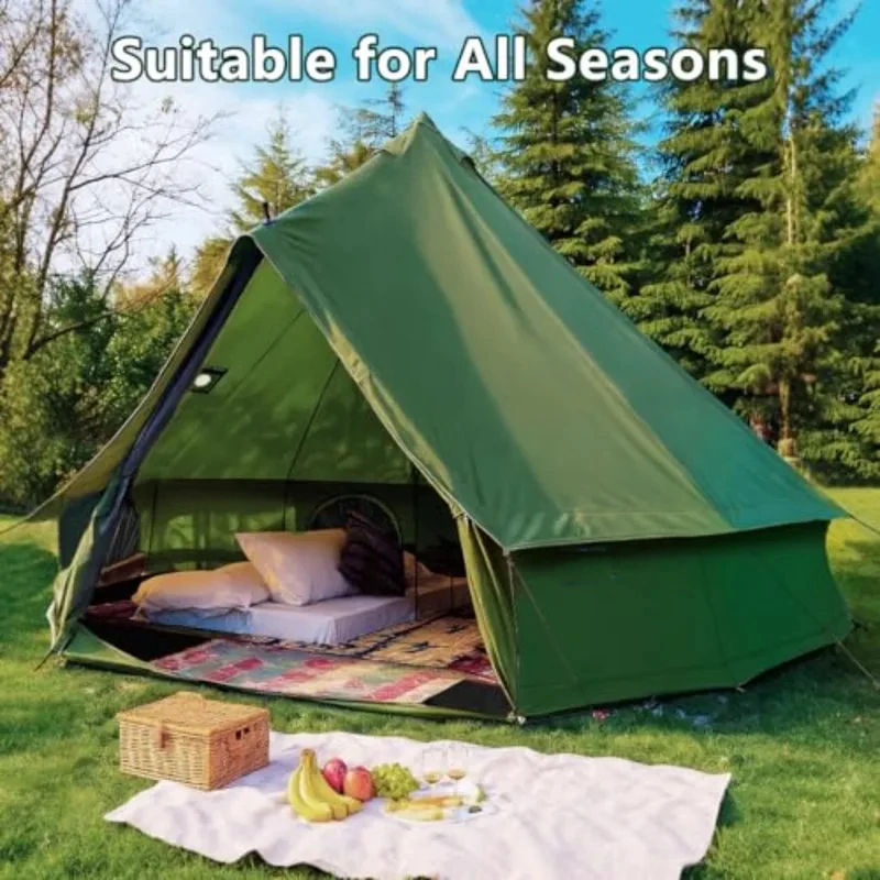 % Cotton Canvas Bell Yurt Tent With Stove Jack Luxury 4 Season Waterproof Green Glamping Tent Family Outdoor Camping
% Cotton Canvas Bell Yurt Tent With Stove Jack Luxury 4 Season Waterproof Green Glamping Tent Family Outdoor Camping