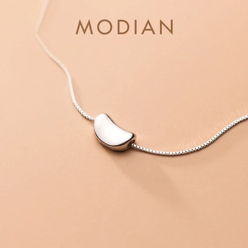 MODIAN New Link Chain Necklace for Women Fashion 925 Sterling Silver Bean Simple Pendant Necklace Fine Jewelry Girl Gift
MODIAN New Link Chain Necklace for Women Fashion 925 Sterling Silver Bean Simple Pendant Necklace Fine Jewelry Girl Gift