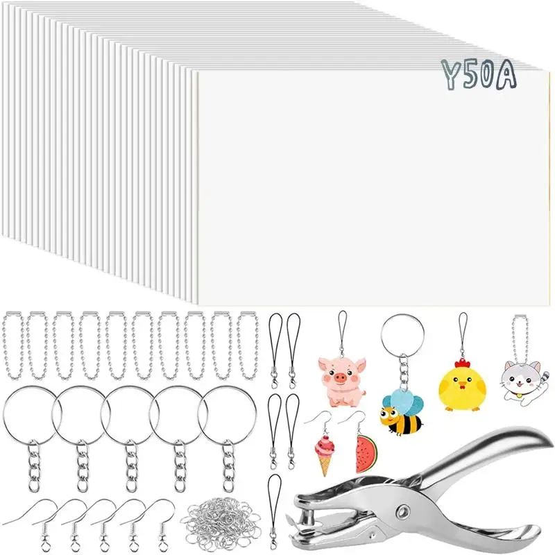 Y50A-Heat Shrink Plastic Sheet Shrinky Art Kit Paper Keychain Kit For Crafts Handprint Mother's Day Marking
Y50A-Heat Shrink Plastic Sheet Shrinky Art Kit Paper Keychain Kit For Crafts Handprint Mother's Day Marking