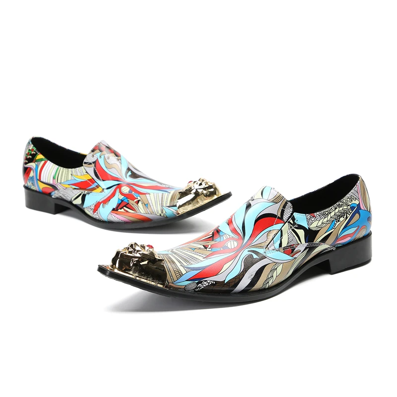 Man's Genuine Leather Iron Shoes Mixed Print Color Business Party Leather Dress Shoes Men Formal Flats Oxfords Zapatos Hombre
Man's Genuine Leather Iron Shoes Mixed Print Color Business Party Leather Dress Shoes Men Formal Flats Oxfords Zapatos Hombre