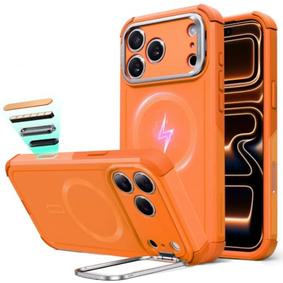 for iPhone 17 Pro Phone Case with Stand, 23ft Military-Grade Drop Protection with Camera Control, Shock-Absorbing Rugged Cover,
for iPhone 17 Pro Phone Case with Stand, 23ft Military-Grade Drop Protection with Camera Control, Shock-Absorbing Rugged Cover,