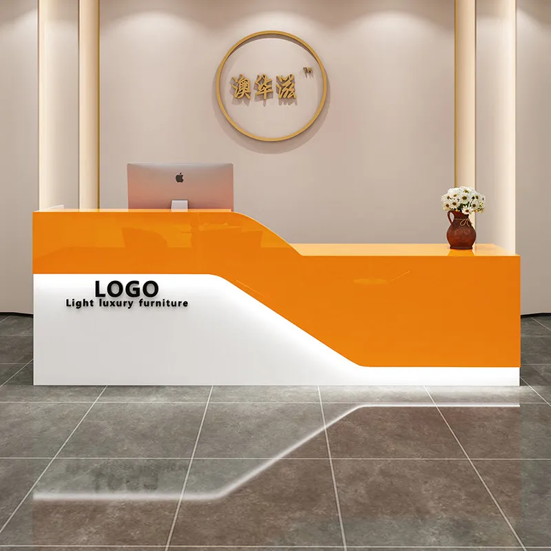 Customized Luxury Desk Table Creative Storage Simple Trendy Reception Desk Modern Glamour Bancone Receprion Office Furniture
Customized Luxury Desk Table Creative Storage Simple Trendy Reception Desk Modern Glamour Bancone Receprion Office Furniture