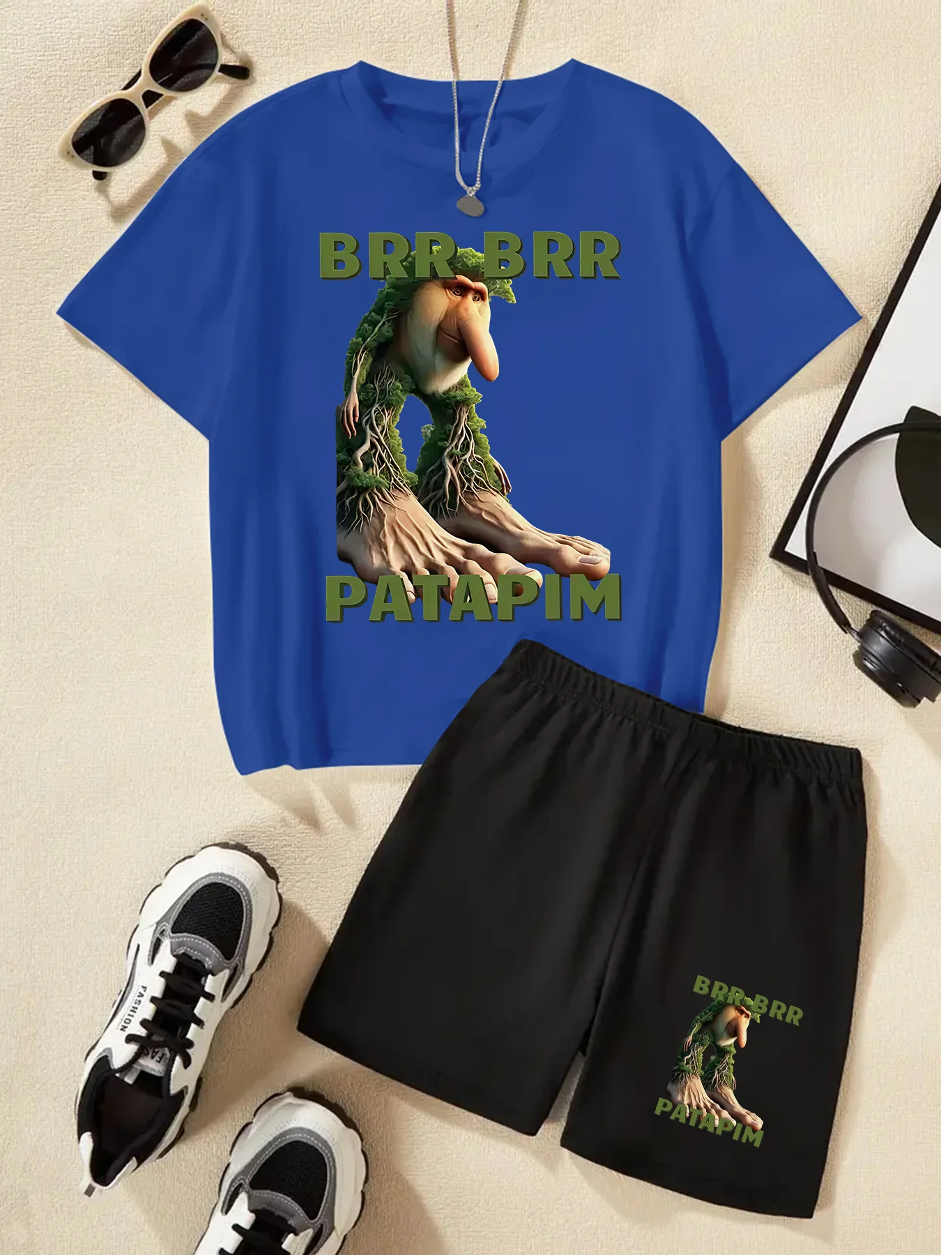 Outdoor Italian Cerebral Palsy Abstract Printed Short-sleeved Set, Fun Cerebral Palsy Pattern T-shirt Set, Children's Leisure
Outdoor Italian Cerebral Palsy Abstract Printed Short-sleeved Set, Fun Cerebral Palsy Pattern T-shirt Set, Children's Leisure