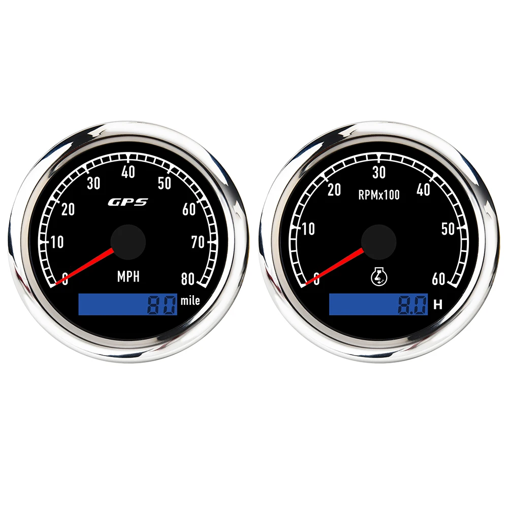 Rhaxel 80mm GPS Speedometer 80MPH 120MPH with Tachometer 6000RPM 8000RPM with 7 Colors Backlight for Car Limousine RV
Rhaxel 80mm GPS Speedometer 80MPH 120MPH with Tachometer 6000RPM 8000RPM with 7 Colors Backlight for Car Limousine RV