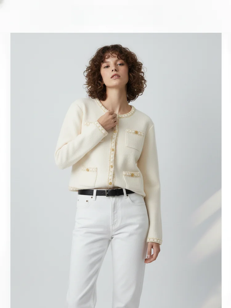 ACOUSOTG Винтажный круглый вязаный шерстяной кардиган с золотыми пуговицами, женский свитер-пальто укороченной длины с длинными рукавами, осень-зима
ACOUSOTG Винтажный круглый вязаный шерстяной кардиган с золотыми пуговицами, женский свитер-пальто укороченной длины с длинными рукавами, осень-зима