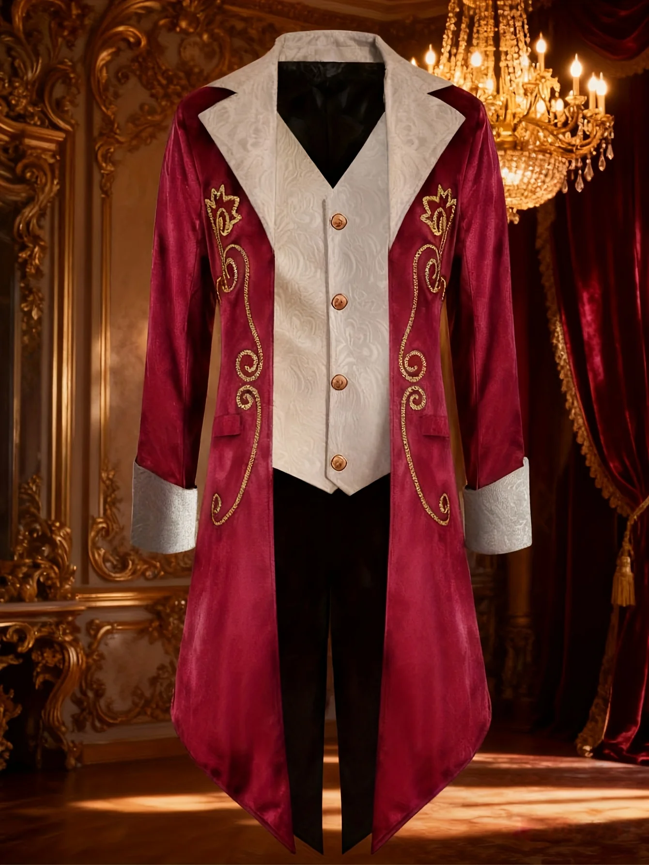 2026 New Medieval Retro Tuxedo Padded Dance Embroidered Coat
2026 New Medieval Retro Tuxedo Padded Dance Embroidered Coat