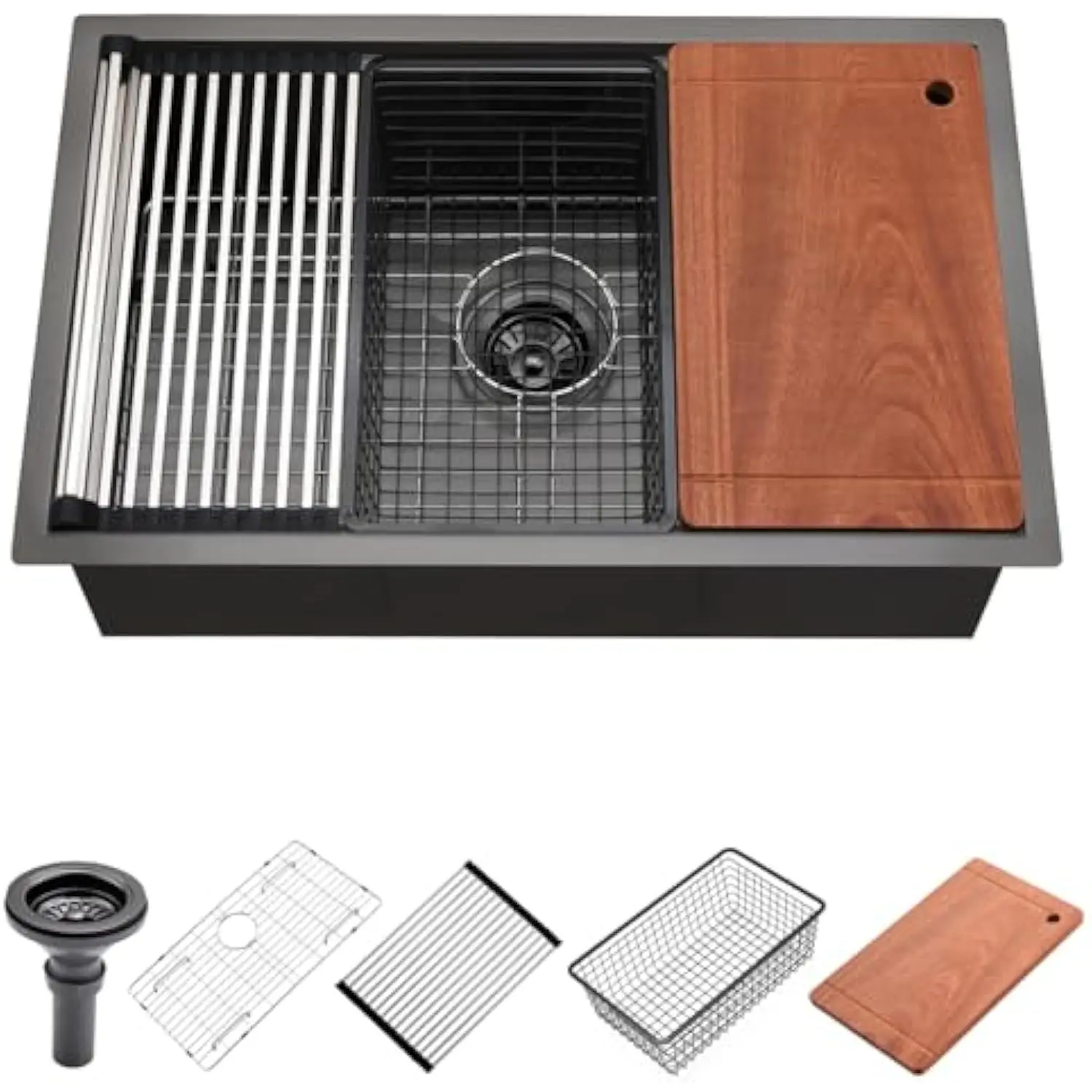 30 Черная кухонная мойка Undermount из нержавеющей стали, Luckyhorse 16, калибр 30X19X10 дюймов, черная рабочая станция Undermount из нержавеющей стали
30 Черная кухонная мойка Undermount из нержавеющей стали, Luckyhorse 16, калибр 30X19X10 дюймов, черная рабочая станция Undermount из нержавеющей стали