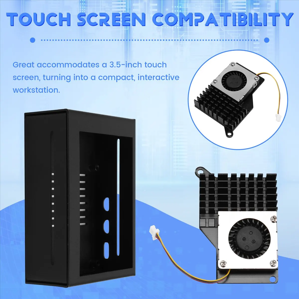 T69C! 3.5 Inch Touch Screen for Raspberry Pi 5, with Metal Case and Active Cooler
T69C! 3.5 Inch Touch Screen for Raspberry Pi 5, with Metal Case and Active Cooler