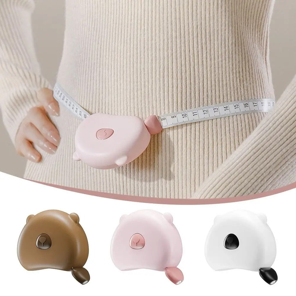 Cute 1.5m Tape Measure Retractable Soft Clothes Sewing Ruler Measuring Tools Multifunctional Weight Loss Measurements Ruler Body