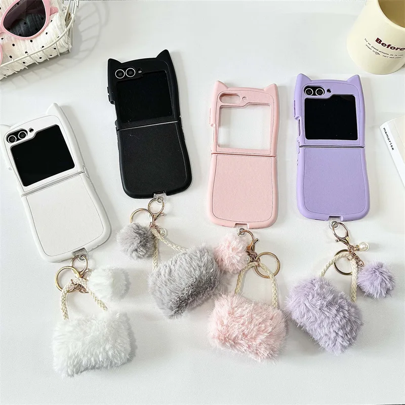 3D Ear Plush Pendant Phone Case for Samsung Galaxy ZFlip3 ZFlip4 ZFlip5 ZFlip6 Hard PC Back Cover for Z Flip 6 Case Shell
3D Ear Plush Pendant Phone Case for Samsung Galaxy ZFlip3 ZFlip4 ZFlip5 ZFlip6 Hard PC Back Cover for Z Flip 6 Case Shell