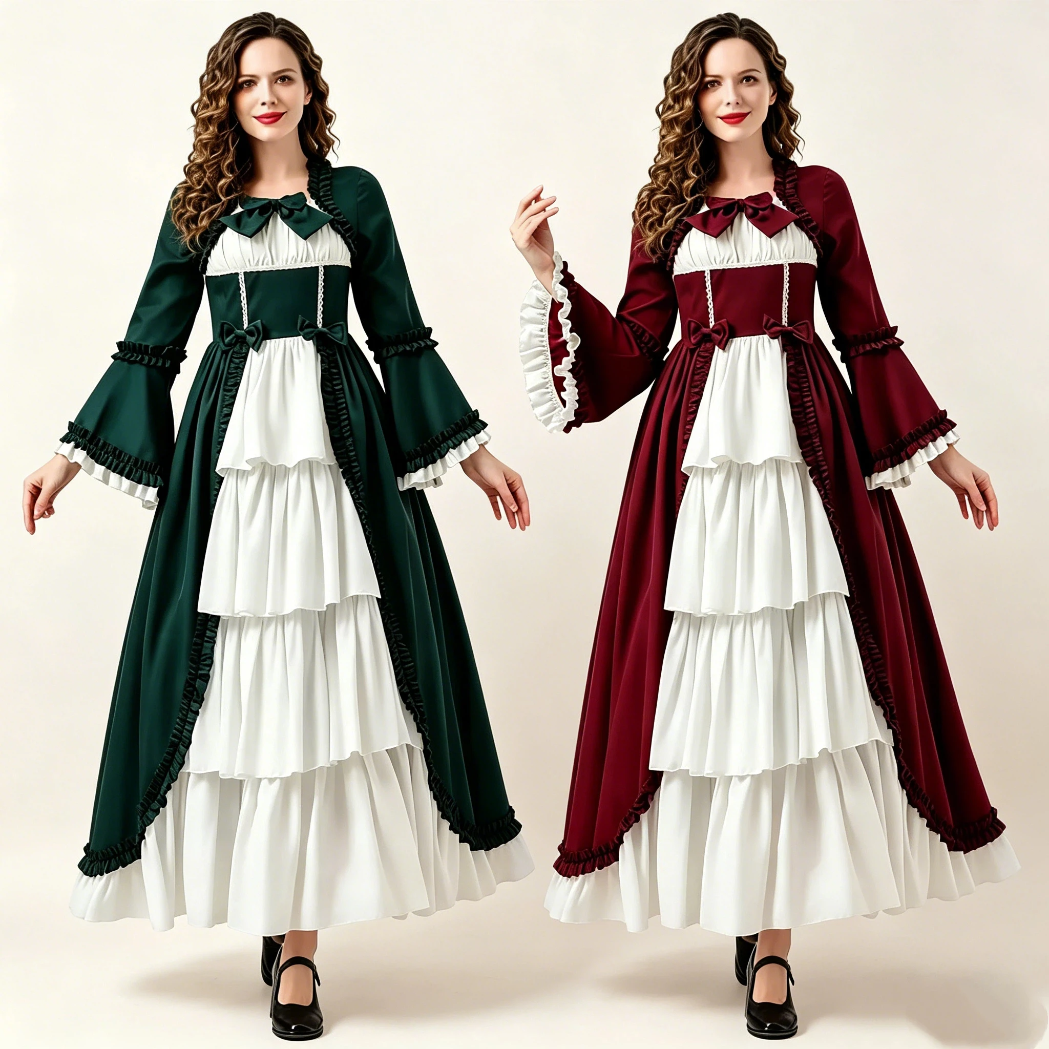 Halloween Medieval Victorian Lolita Gothic Princess Dress Flared Sleeves Dream Wedding Cosplay Princess Costume
Halloween Medieval Victorian Lolita Gothic Princess Dress Flared Sleeves Dream Wedding Cosplay Princess Costume