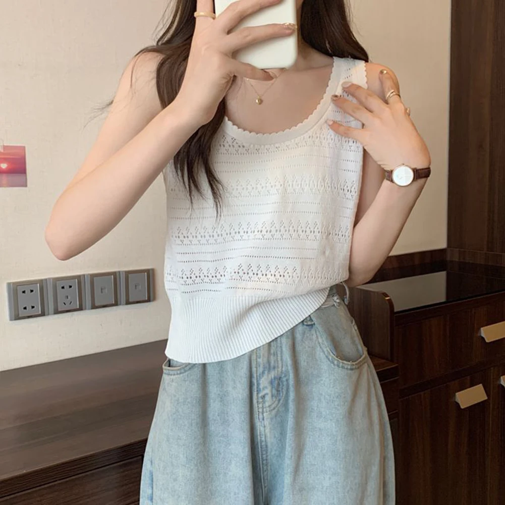 Hollow Style Womens Vest For Summer Outfits Basic Wardrobe Essential Comfortable Leisure Wear For Spring Winter
Hollow Style Womens Vest For Summer Outfits Basic Wardrobe Essential Comfortable Leisure Wear For Spring Winter