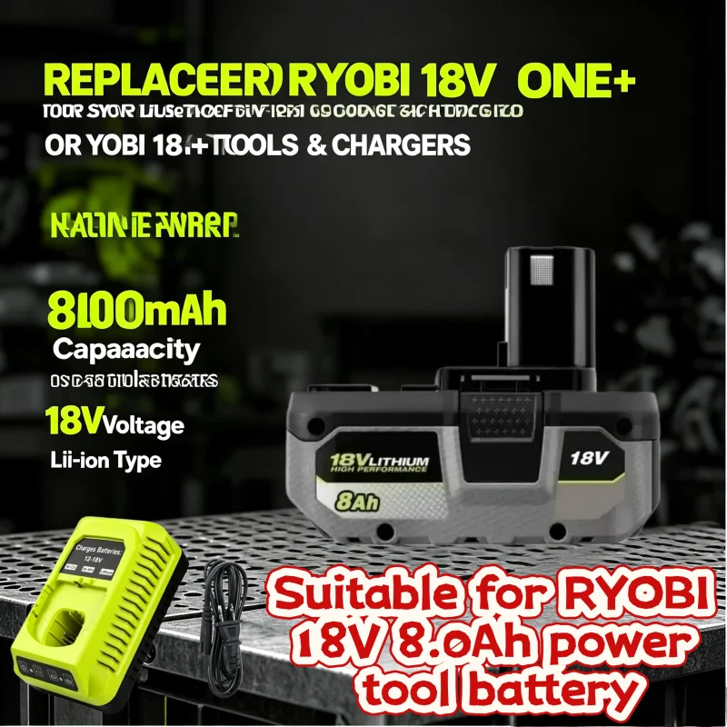 RYOBI ONE+ 18V Li-ion Battery Genuine Universal Replacement No Memory Effect Compatible P104 P107 P108 RB18L20
RYOBI ONE+ 18V Li-ion Battery Genuine Universal Replacement No Memory Effect Compatible P104 P107 P108 RB18L20