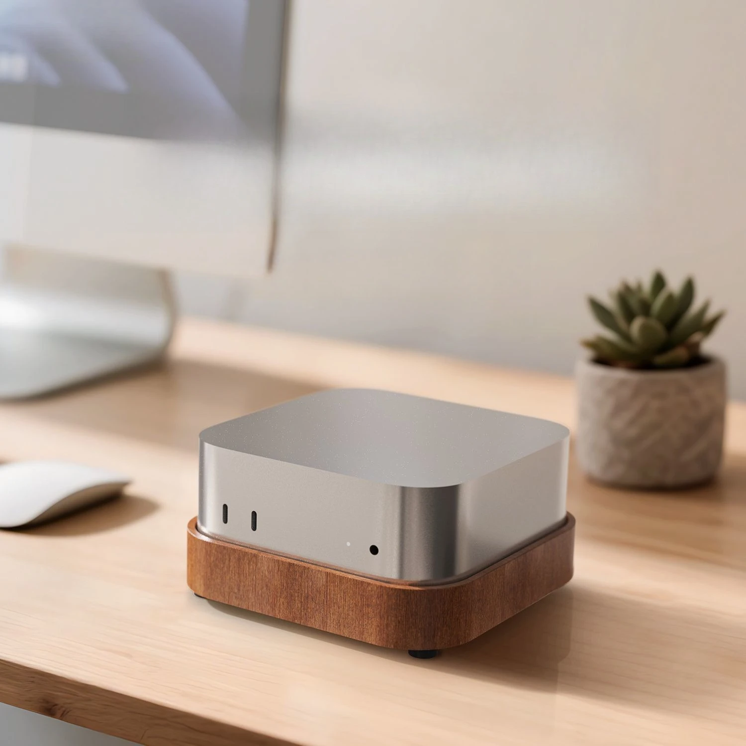 Mac Mini M4 Wood Stand - Press Cooling Ventilation Dustproof Desktop Base for Office Computer Walnut Color
Mac Mini M4 Wood Stand - Press Cooling Ventilation Dustproof Desktop Base for Office Computer Walnut Color