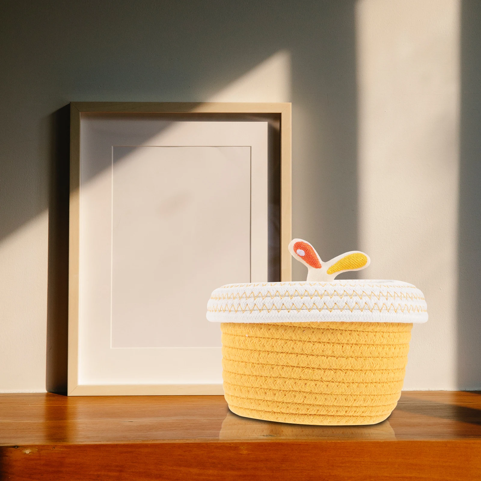 Cotton Rope Basket Rope Storage Basket With Lid Round Woven Organizer For Home Office Bathroom Coffee Table Bin
Cotton Rope Basket Rope Storage Basket With Lid Round Woven Organizer For Home Office Bathroom Coffee Table Bin