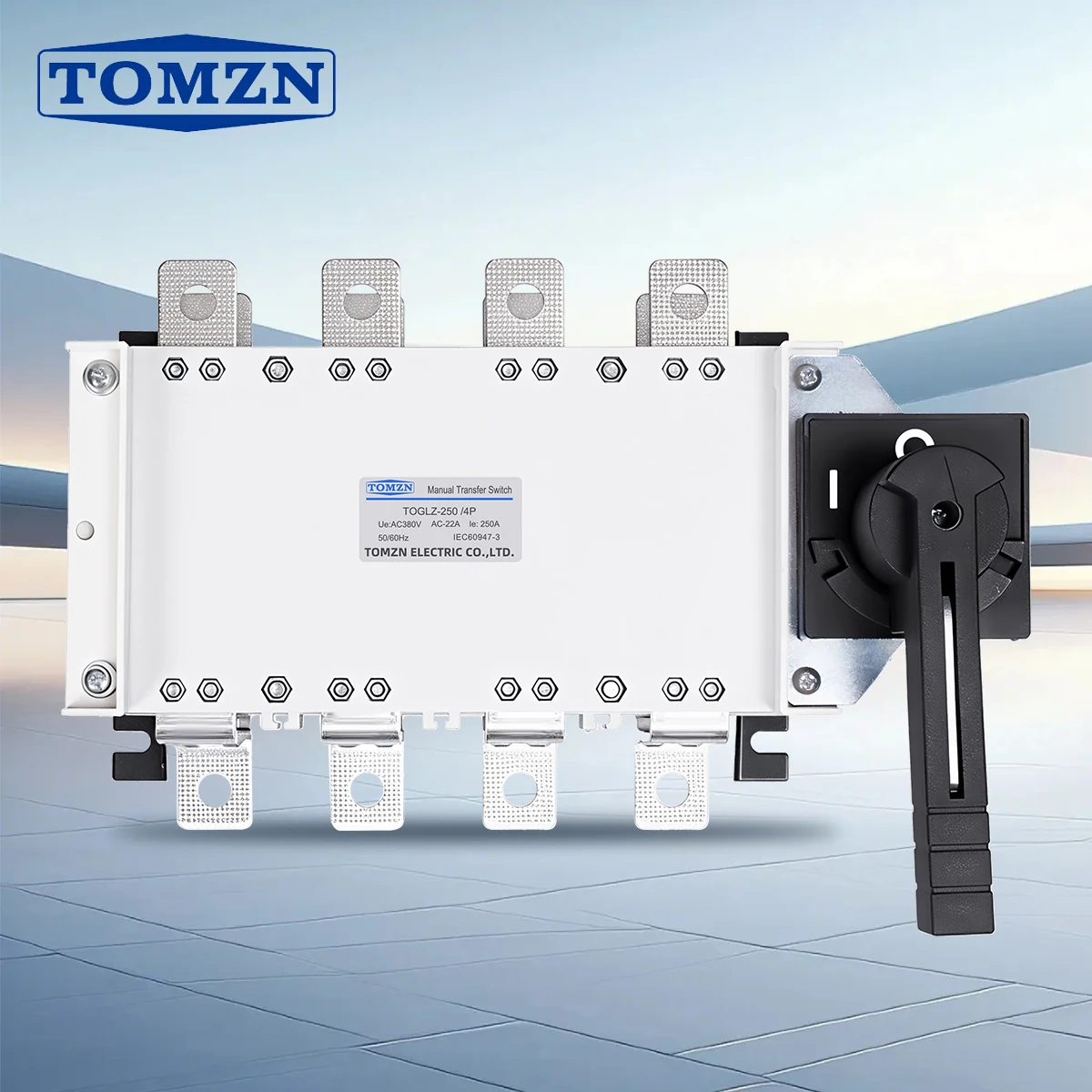 TOMZN Manual Transfer Switch MTS Changeover Switch Three-phase Four-wire AC 380V 250A 50/60Hz 2IN 1OUT Isolator High-current
TOMZN Manual Transfer Switch MTS Changeover Switch Three-phase Four-wire AC 380V 250A 50/60Hz 2IN 1OUT Isolator High-current