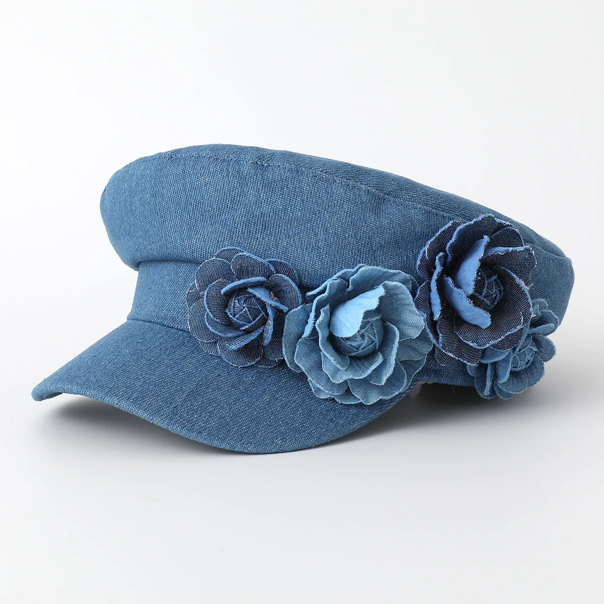 Spring Sweet beret Cowboy Flat Top Navy Hat Cotton Big Flower Octagonal Sunshade Hat Student Cap Outdoor
Spring Sweet beret Cowboy Flat Top Navy Hat Cotton Big Flower Octagonal Sunshade Hat Student Cap Outdoor