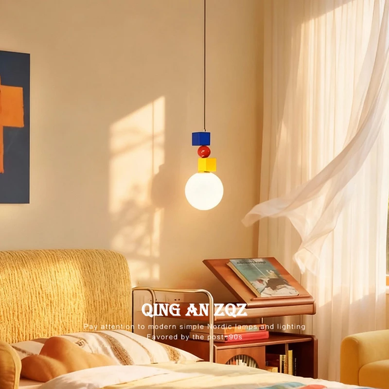 Memphis Children's Room Bedside Chandeliers Color Square Glass Ball Lamp LED Modern Warm Girl Boy Bedroom Baby Room Chandelier
Memphis Children's Room Bedside Chandeliers Color Square Glass Ball Lamp LED Modern Warm Girl Boy Bedroom Baby Room Chandelier