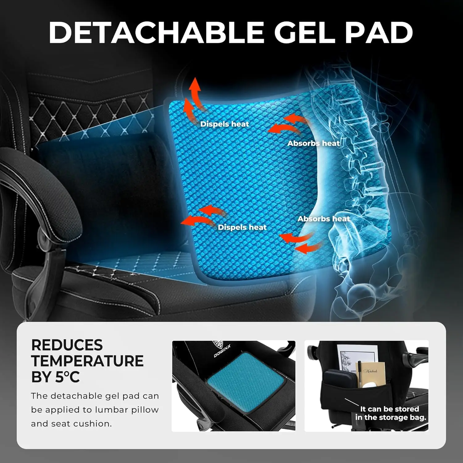 Gaming Chair Breathable Fabric Computer Chair with Pocket Spring Cushion, Comfortable Office Chair
Gaming Chair Breathable Fabric Computer Chair with Pocket Spring Cushion, Comfortable Office Chair