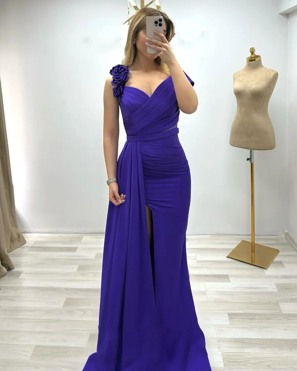 Customized Formal Sexy Jersey Ruched Pleat Flower Mermaid Off-the-shoulder Long Dresses Bespoke Occasion Dresses Sizes Available
Customized Formal Sexy Jersey Ruched Pleat Flower Mermaid Off-the-shoulder Long Dresses Bespoke Occasion Dresses Sizes Available