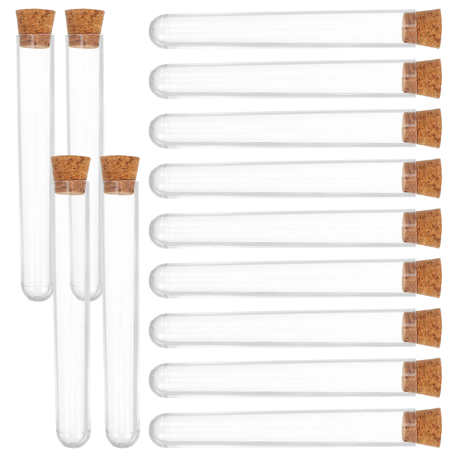 50pcs Test Tubes 15x100mm Plastic Transparent Lab Sampling Bottles Cork Stoppers Storage Candy Seeds Beads Small Samples
50pcs Test Tubes 15x100mm Plastic Transparent Lab Sampling Bottles Cork Stoppers Storage Candy Seeds Beads Small Samples