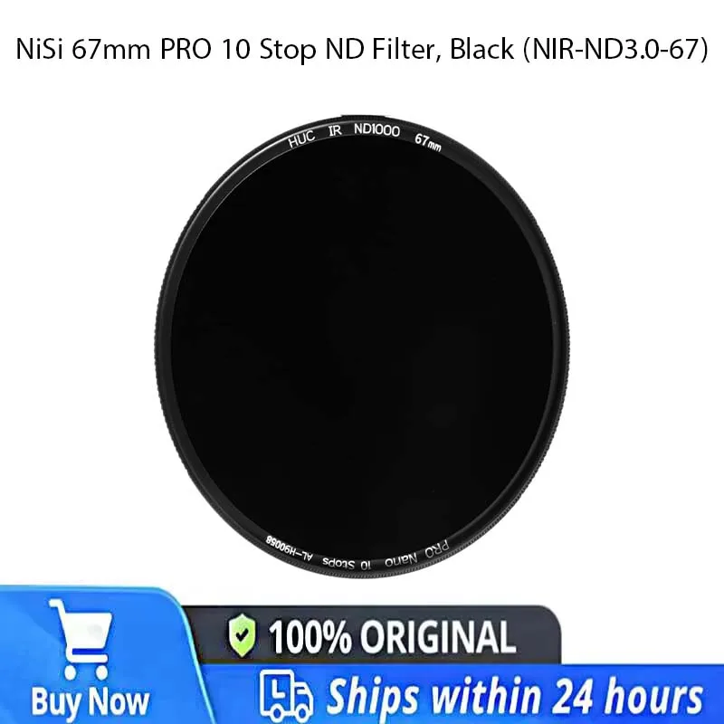 NiSi 67mm PRO 10 Stop ND Filter, Black (NIR-ND3.0-67)
NiSi 67mm PRO 10 Stop ND Filter, Black (NIR-ND3.0-67)