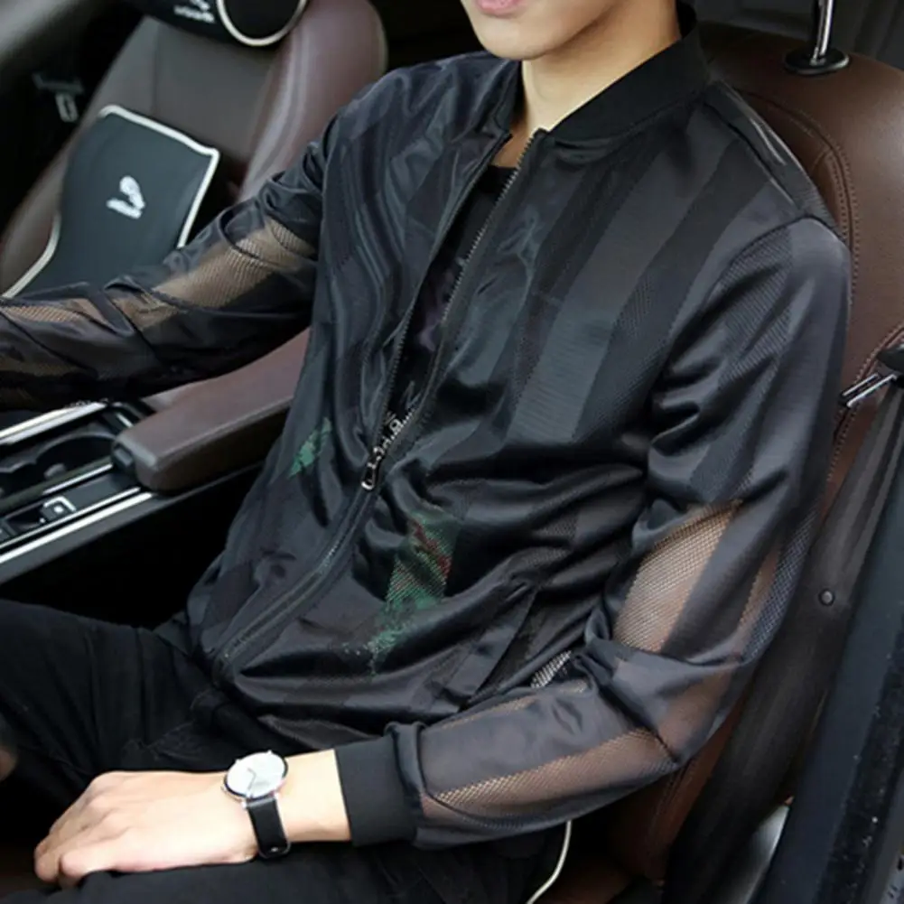 Fashionable Summer Jacket Lightweight Sunscreen Jacket See-through See-through Mesh Men Jacket Sun Protection
Fashionable Summer Jacket Lightweight Sunscreen Jacket See-through See-through Mesh Men Jacket Sun Protection